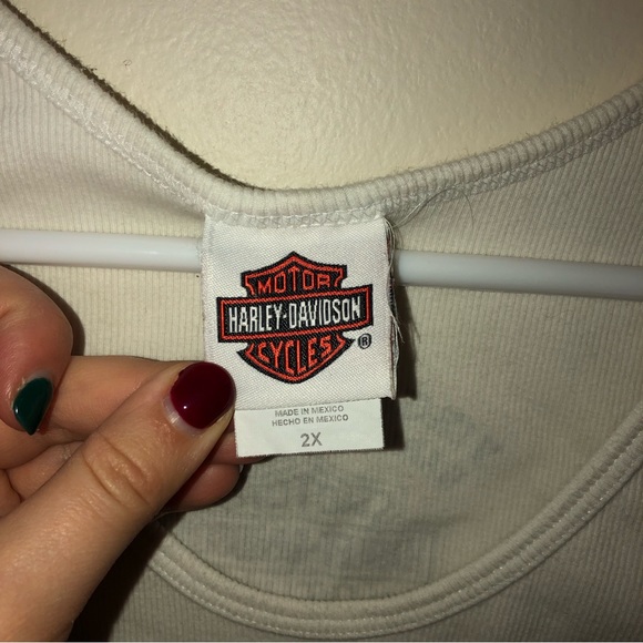 Vintage Y2K Harley Davidson Virginia Beach Rhinestone Tank - Picture 2 of 5